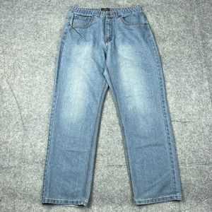 Redhead Jeans Mens 34 X 34 Blue Straight Leg Faded Denim‎ Pants VTG 90s Outdoors
